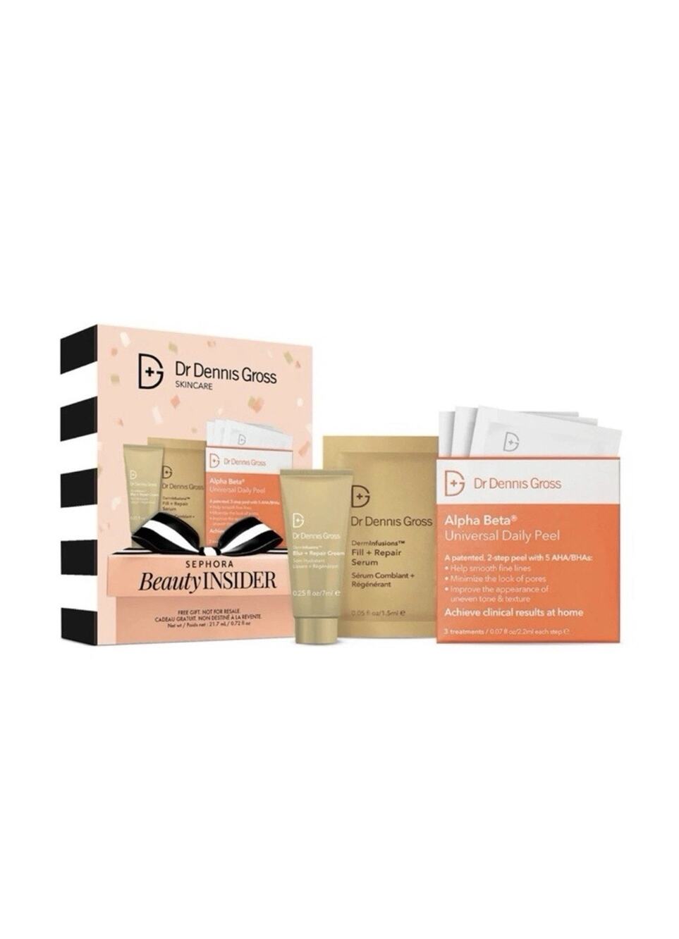 Dr Dennis Gross Skin Spa Trio- Box(Peel, Serum, Repair Cream) NEW